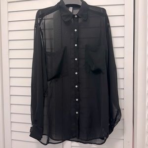 American Apparel Chiffon button down shirt